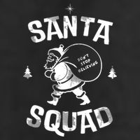 Santa Squad Dont Stop Believing Christmas 7 Panel Mesh Trucker Snapback Hat