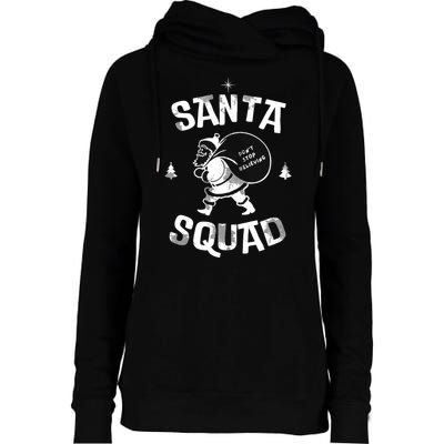 Santa Squad Dont Stop Believing Christmas Womens Funnel Neck Pullover Hood