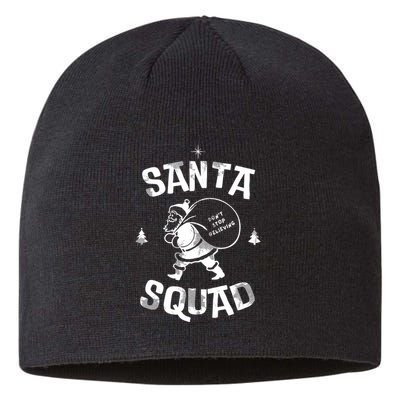 Santa Squad Dont Stop Believing Christmas Sustainable Beanie