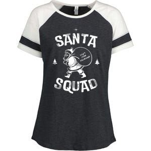 Santa Squad Dont Stop Believing Christmas Enza Ladies Jersey Colorblock Tee