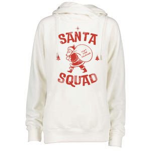 Santa Squad Dont Stop Believing Christmas Womens Funnel Neck Pullover Hood