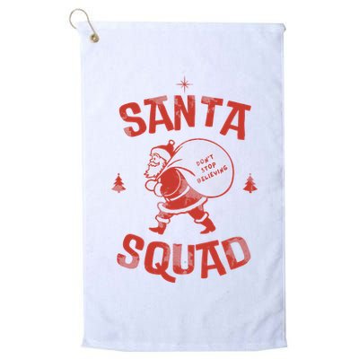 Santa Squad Dont Stop Believing Christmas Golf Towel