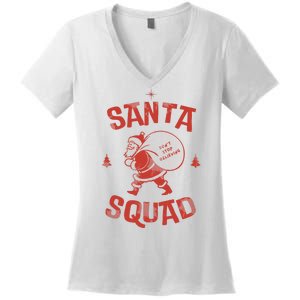 Santa Squad Dont Stop Believing Christmas Women's V-Neck T-Shirt