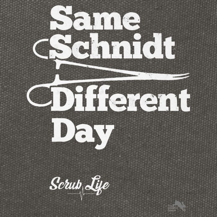 Same Schnidt Different Day Nurse & Surgical Tech Cotton Canvas Backpack