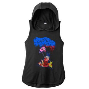 Sanguisugabogg Stupid Dog Ladies PosiCharge Tri-Blend Wicking Draft Hoodie Tank