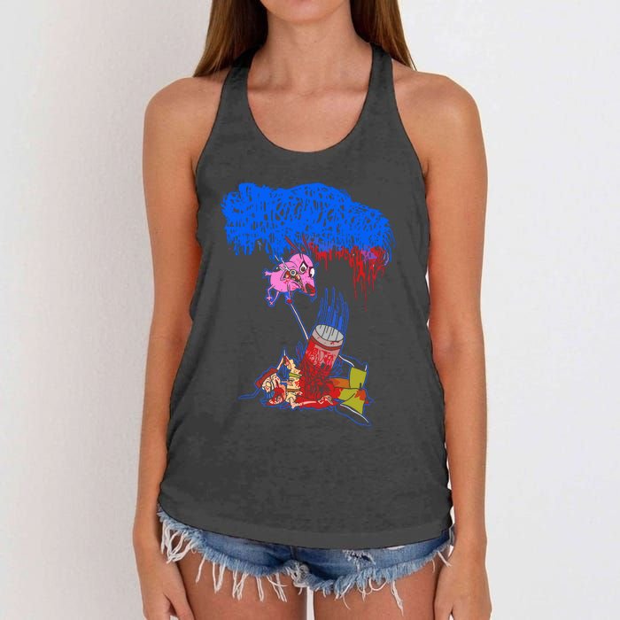 Sanguisugabogg Stupid Dog Women's Knotted Racerback Tank