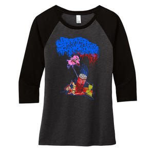 Sanguisugabogg Stupid Dog Women's Tri-Blend 3/4-Sleeve Raglan Shirt