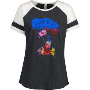 Sanguisugabogg Stupid Dog Enza Ladies Jersey Colorblock Tee