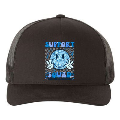 Support Squad Diabetes Awareness Blue Smile T1d Type 1 Yupoong Adult 5-Panel Trucker Hat