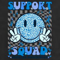 Support Squad Diabetes Awareness Blue Smile T1d Type 1 Beanie