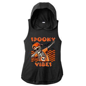 Spooky Squad Dabbing Skeleton Monster Halloween Great Gift Ladies PosiCharge Tri-Blend Wicking Draft Hoodie Tank