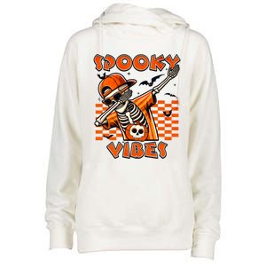 Spooky Squad Dabbing Skeleton Monster Halloween Great Gift Womens Funnel Neck Pullover Hood