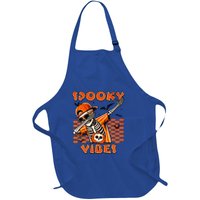 Spooky Squad Dabbing Skeleton Monster Halloween Great Gift Full-Length Apron With Pockets