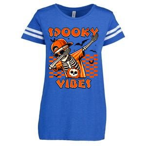 Spooky Squad Dabbing Skeleton Monster Halloween Great Gift Enza Ladies Jersey Football T-Shirt