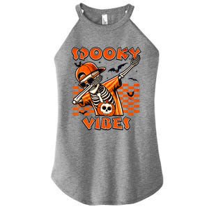 Spooky Squad Dabbing Skeleton Monster Halloween Great Gift Women's Perfect Tri Rocker Tank