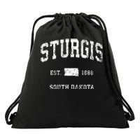 Sturgis South Dakota Sd Vintage Athletic Drawstring Bag