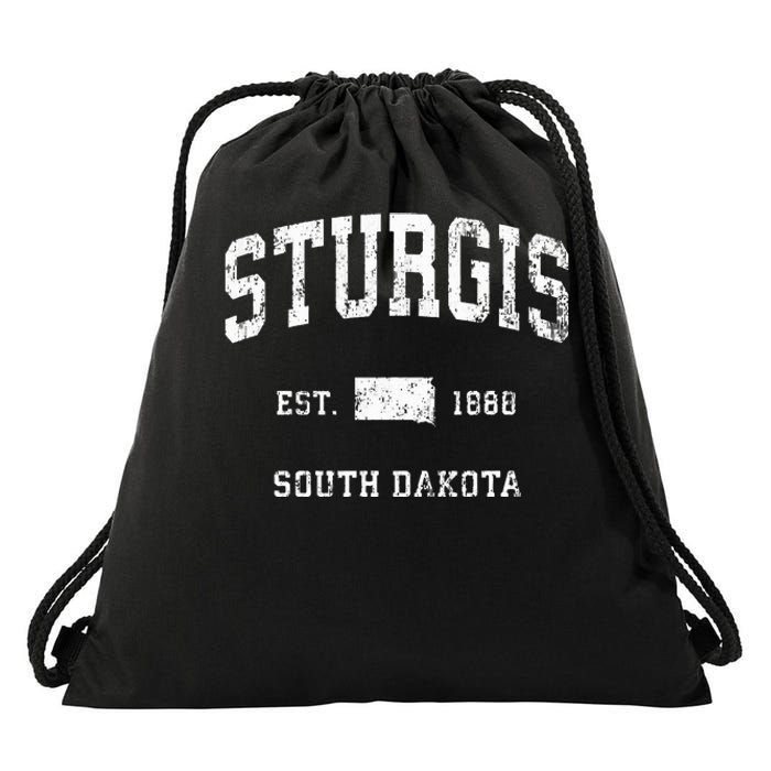 Sturgis South Dakota Sd Vintage Athletic Drawstring Bag