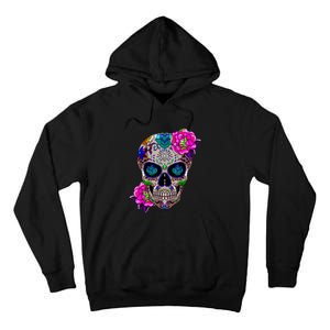 Sugar Skull Day Of The Dead Cool Bone Head Skulls Gift Idea Tall Hoodie