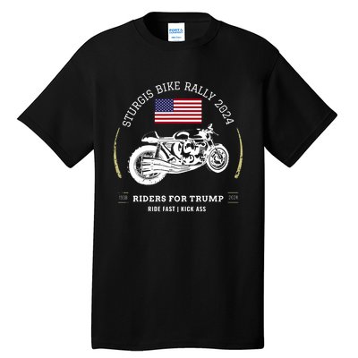 Sturgis South Dakota Bike Rally 2024 Trump Motorcycle Trike Tall T-Shirt