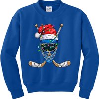 Santa Sports Design Christmas Hockey Player Gift Kids Sweatshirt