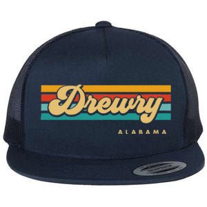 Sunset Stripes Drewry Alabama Flat Bill Trucker Hat