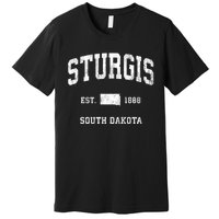 Sturgis South Dakota Sd Vintage Athletic Sports Premium T-Shirt