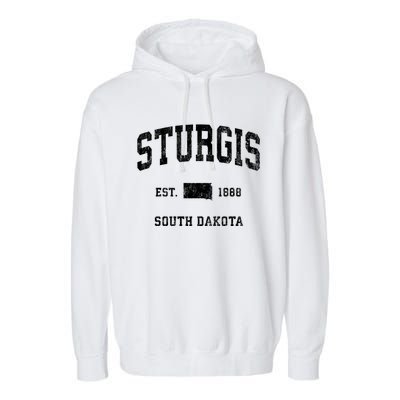 Sturgis South Dakota Sd Vintage Athletic Sports Garment-Dyed Fleece Hoodie