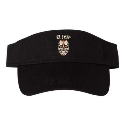 Sugar Skull Dia De Los Muertos El Jefe Design Valucap Bio-Washed Visor