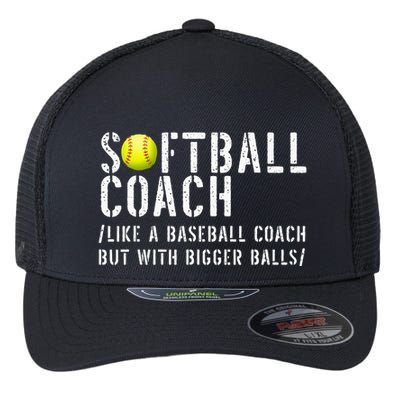 Softball Softball Dad Softball Coach Flexfit Unipanel Trucker Cap