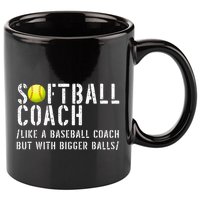 Softball Softball Dad Softball Coach 11oz C Handle Ceramic Mug