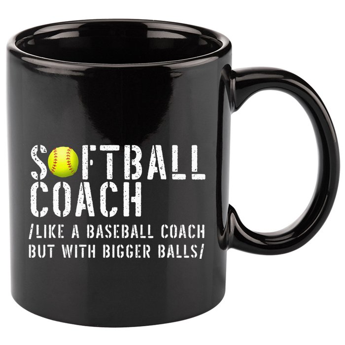 Softball Softball Dad Softball Coach 11oz C Handle Ceramic Mug