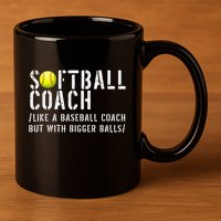 Softball Softball Dad Softball Coach 11oz C Handle Ceramic Mug
