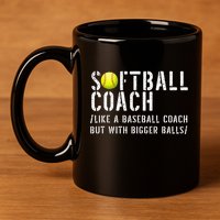 Softball Softball Dad Softball Coach 11oz C Handle Ceramic Mug