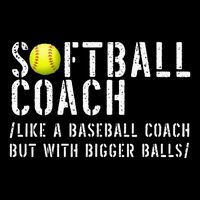 Softball Softball Dad Softball Coach Flat Bill Trucker Hat