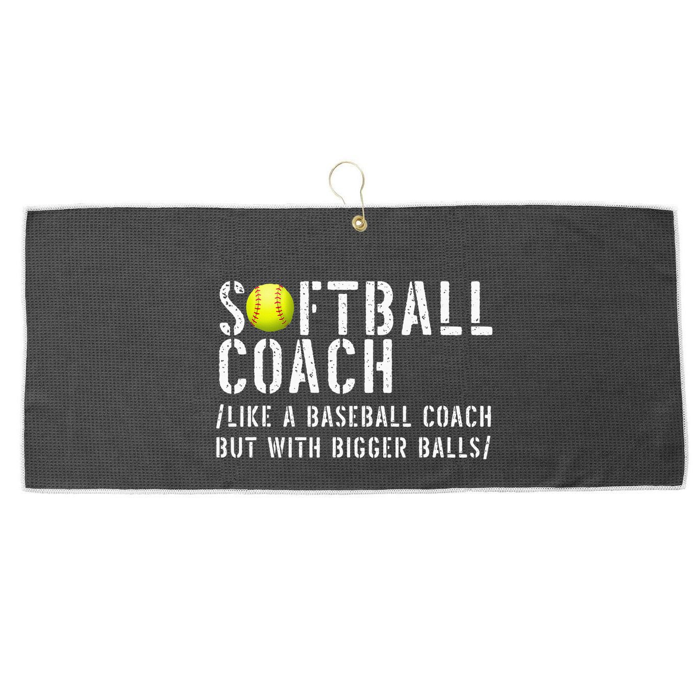 Softball Softball Dad Softball Coach Large Microfiber Waffle Golf Towel
