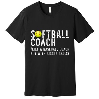 Softball Softball Dad Softball Coach Premium T-Shirt