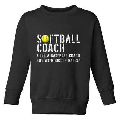 Softball Softball Dad Softball Coach Toddler Sweatshirt