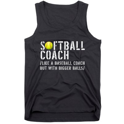 Softball Softball Dad Softball Coach Tank Top