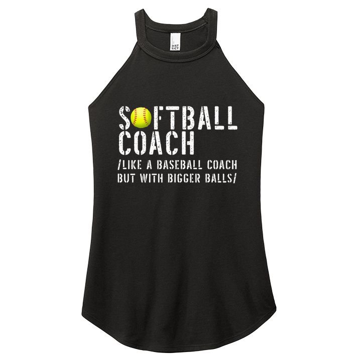 Softball Softball Dad Softball Coach Women's Perfect Tri Rocker Tank