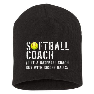 Softball Softball Dad Softball Coach Short Acrylic Beanie