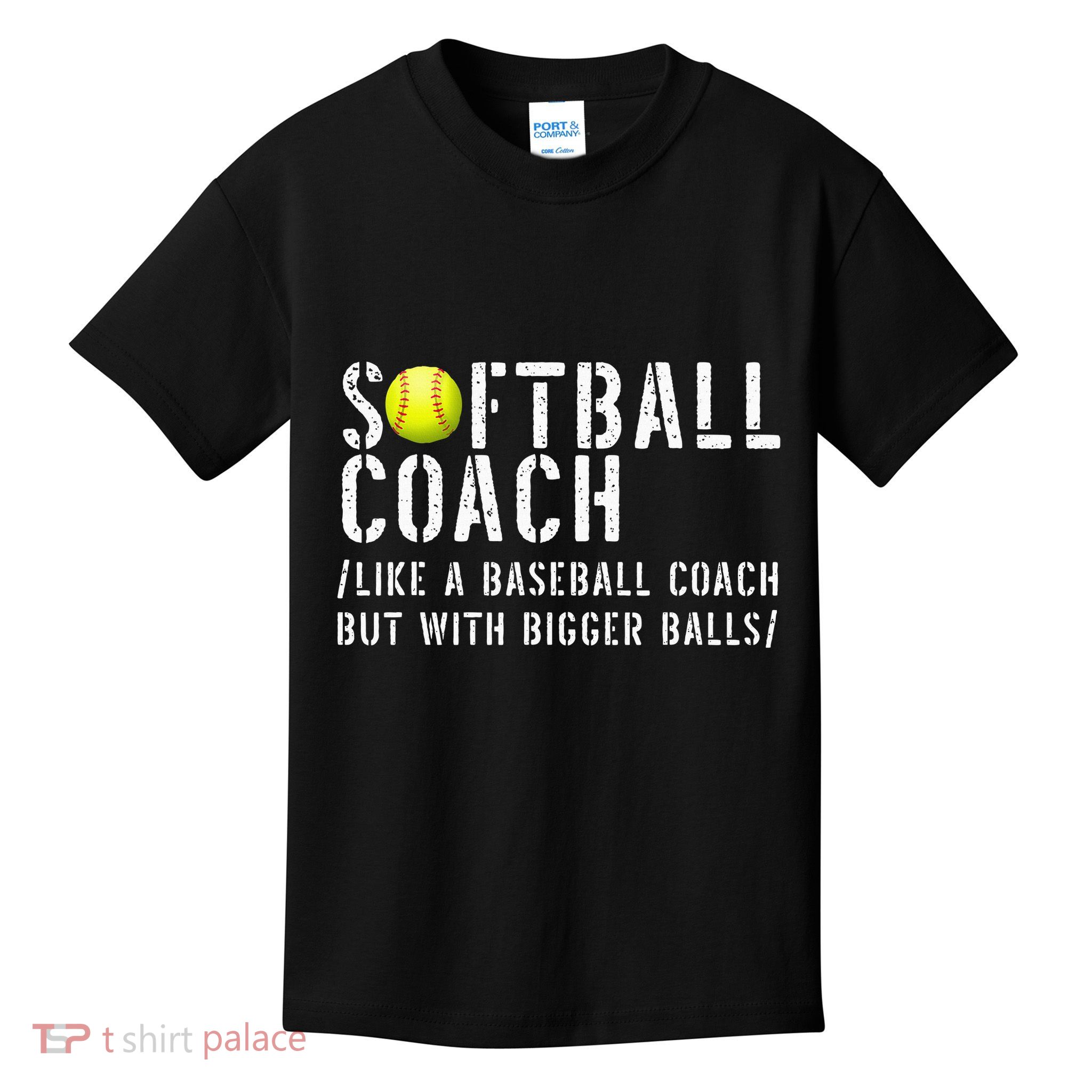 Softball Softball Dad Softball Coach Kids T-Shirt