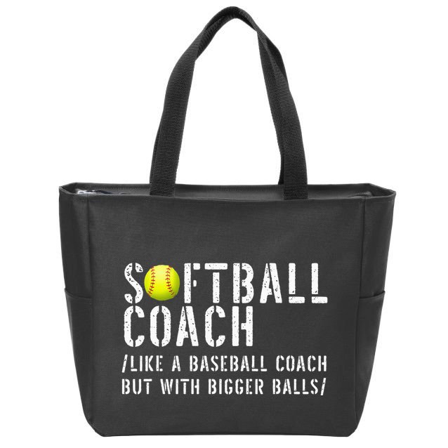 Softball Softball Dad Softball Coach Zip Tote Bag