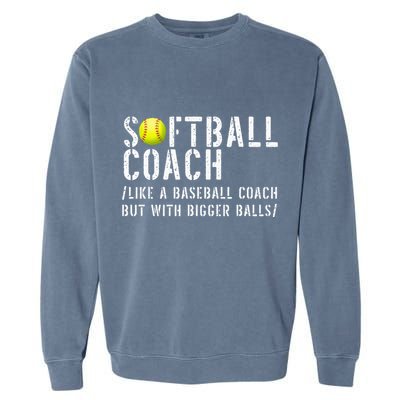 Softball Softball Dad Softball Coach Garment-Dyed Sweatshirt