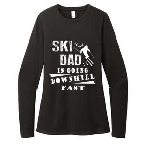 Skiing Ski Dad Is Going Downhill Fast Skiers Cute Gift Womens CVC Long Sleeve Shirt