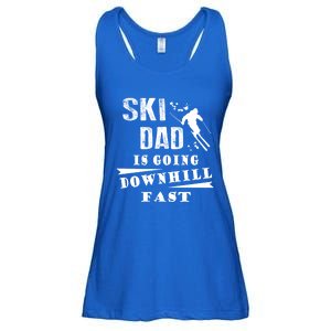 Skiing Ski Dad Is Going Downhill Fast Skiers Cute Gift Ladies Essential Flowy Tank