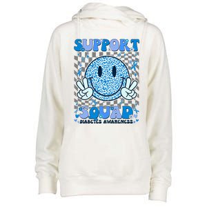 Support Squad Diabetes Awareness Womens Funnel Neck Pullover Hood