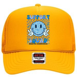 Support Squad Diabetes Awareness High Crown Mesh Back Trucker Hat