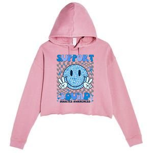 Support Squad Diabetes Awareness Crop Fleece Hoodie