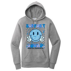 Support Squad Diabetes Awareness Women's Pullover Hoodie