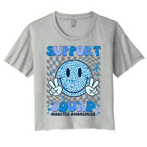 Support Squad Diabetes Awareness Women's Crop Top Tee